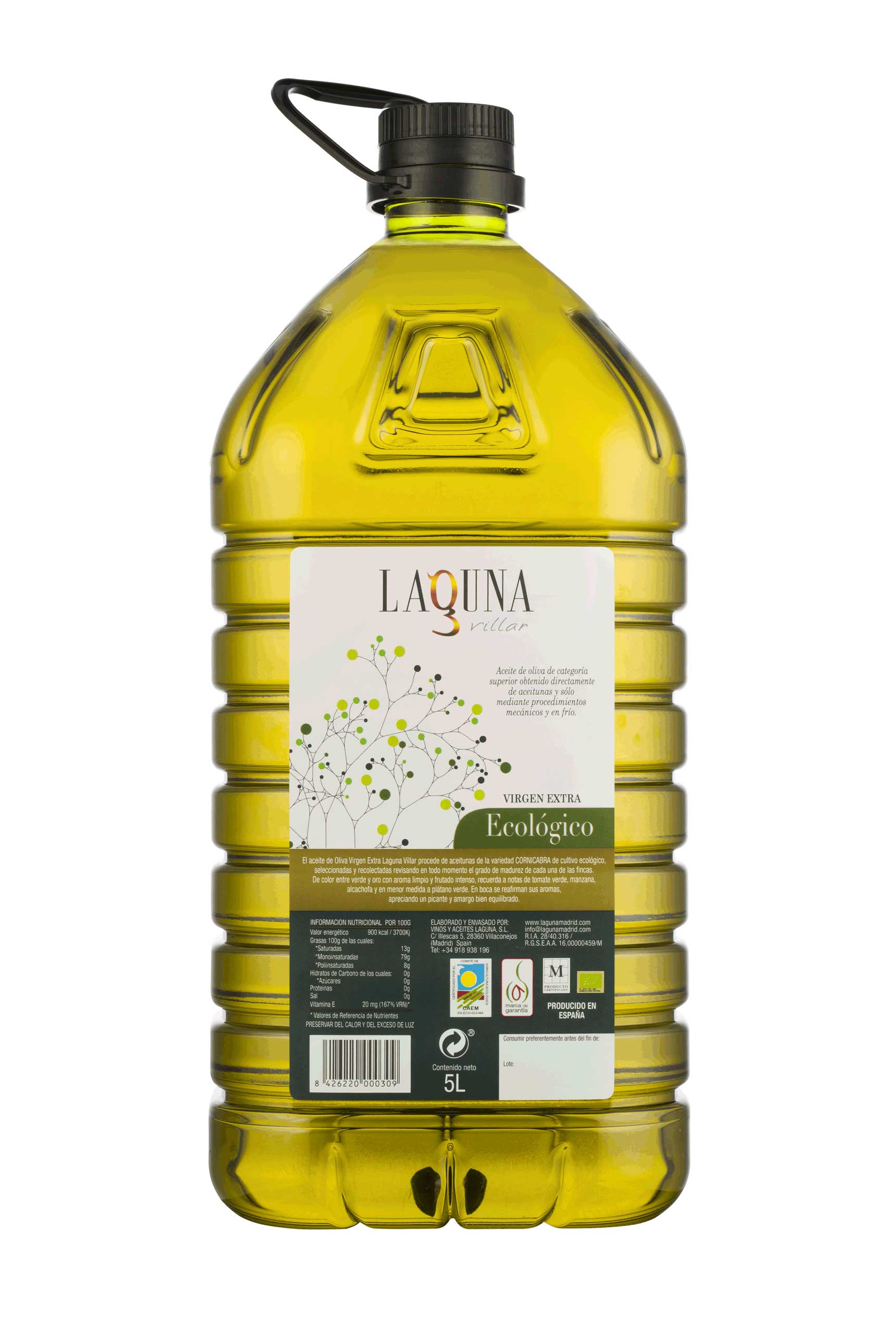 Aceite de Oliva Virgen Extra Ecológico 5 Litros